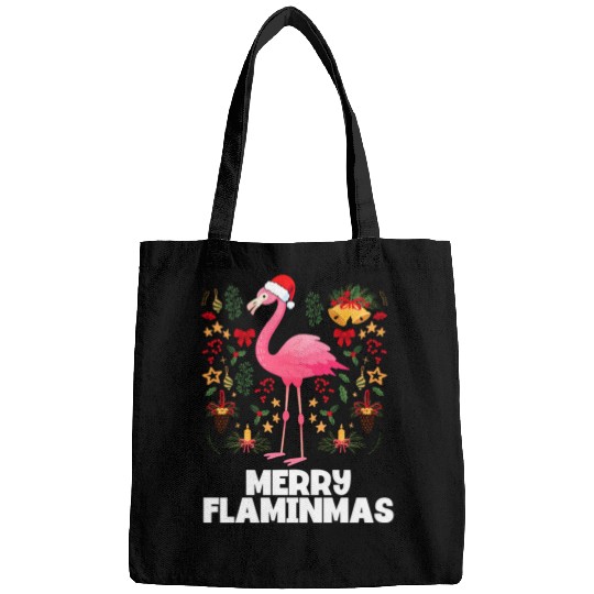 i'm a pink flamingo lover christmas season merry f Bags