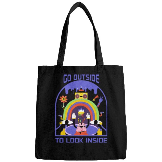 Psychedelic Dreamscape: A Trippy Cartoon Adventure Bags