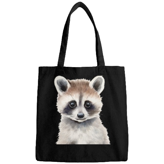 Baby Raccoon Portrait Bags