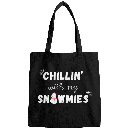 chillin with my snowmies Bags