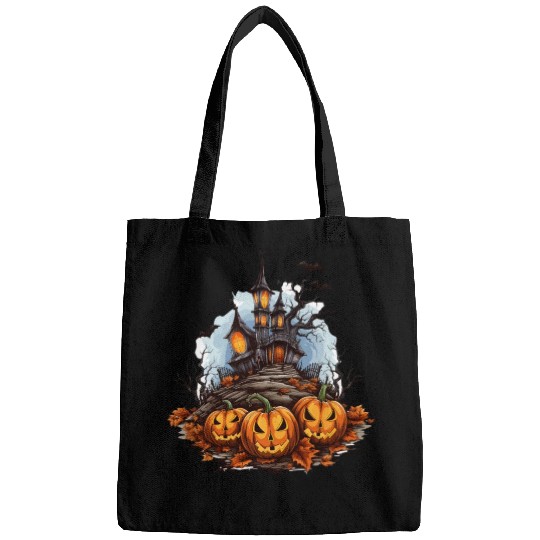 Halloween Pumpkin Bat Spell Haunted House Bags