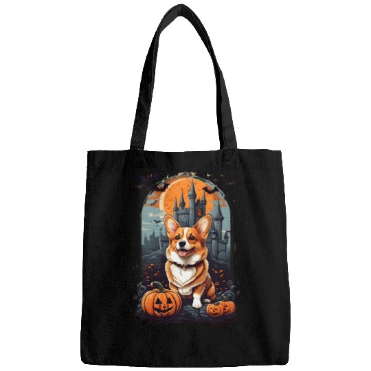 Bewitching Corgi Tails: A Halloween Extravaganza! Bags