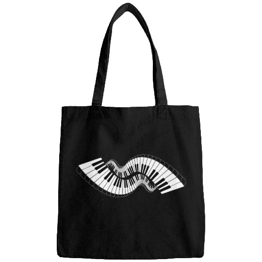 Piano Keyboard Waves Bags
