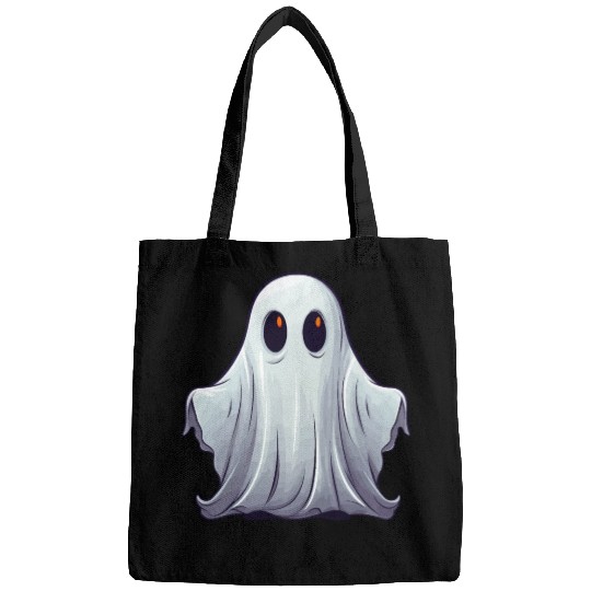Funny Halloween Pumpkin With Cute Ghost Bags