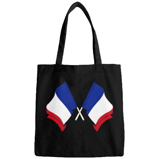 Crossed two flags France Bags