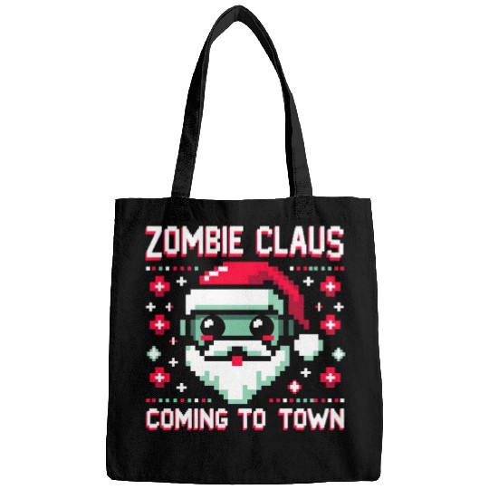 Zombie Claus - Undead Santa with an 8bit Twist Bags
