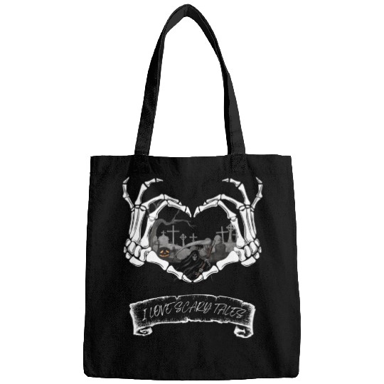 Halloween, love scary tales Bags