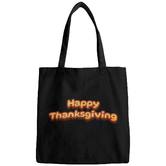 Happy Thanksgiving Cute 3D Text Bags