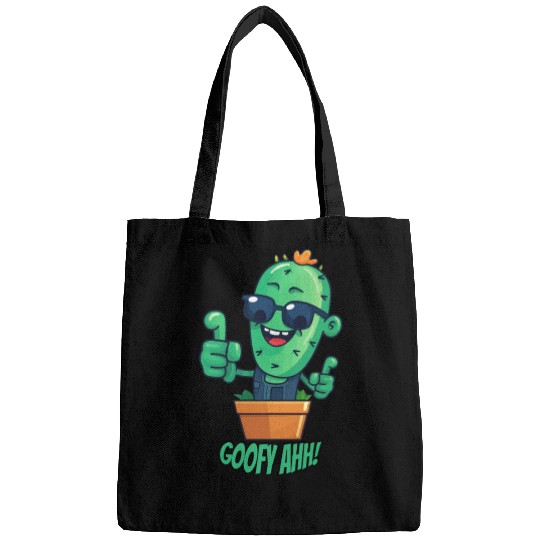 Fun Cactus Character Goofy Ahh Bags