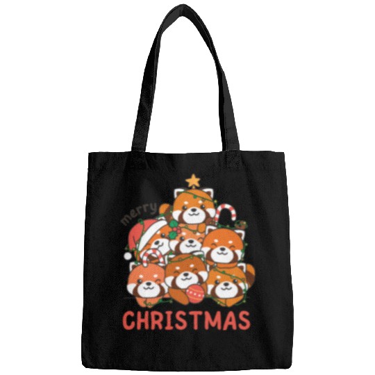 Red Panda Christmas Tree Merry Christmas Bags
