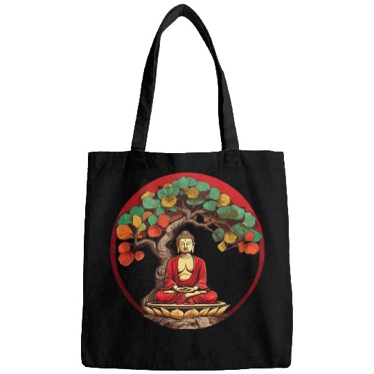 Buddha Under Reggae Colored Bodhi Tree Bags