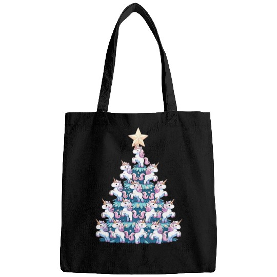 Unicorn Christmas Tree Design Bags