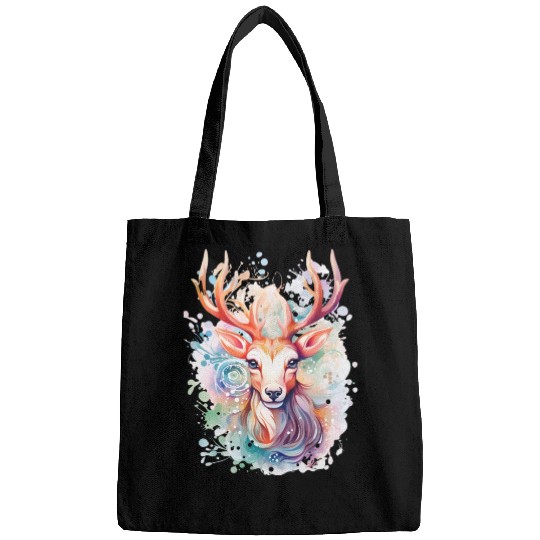 Colorful Reindeer Fantasy: Studio Ghibli Style Bags