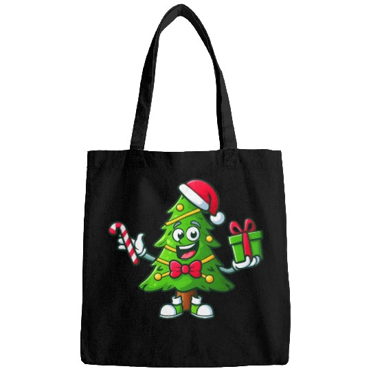Funny green tree Bags