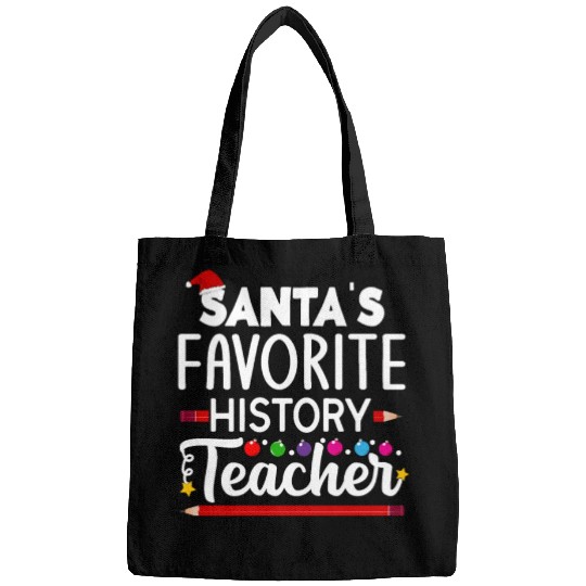 Santa s favorite History Teacher School Christmas Bags