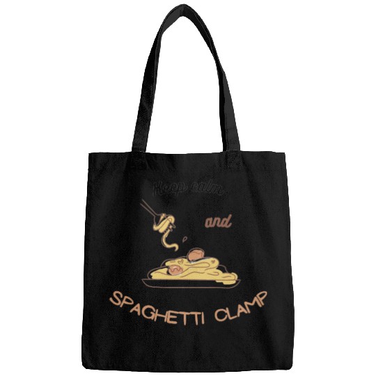 Keep Calm And Spaghetti Clamp Bags