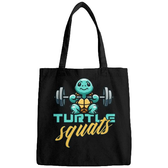 Turtle squats funny gym animals Bags