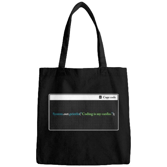 Coding Is My Cardio Funny Programming Computer Cod Bags