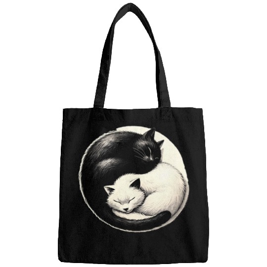 Yin and yang cats sleeping Bags