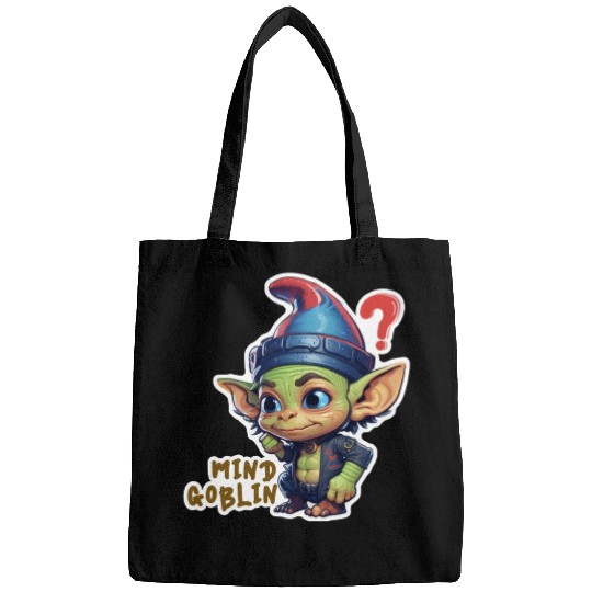 Funny Green Goblin Monster - Mind Goblin Deez Nuts Bags