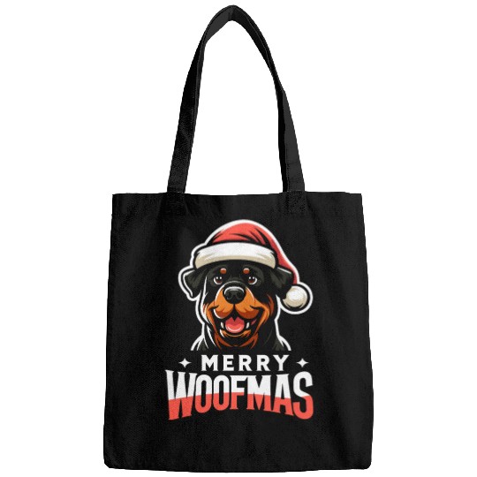 Xmas Dog Merry Woofmas Christmas Rottweiler Bags