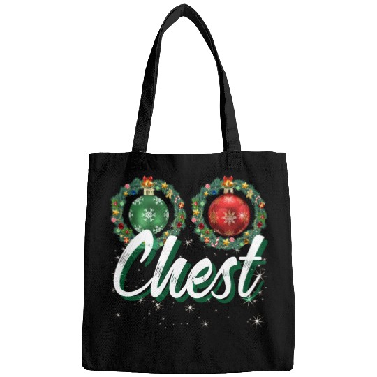 Chest Nuts Christmas Couple Funny Matching Bags