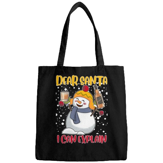 Snowman Dear Santa I can Explain Funny Bags