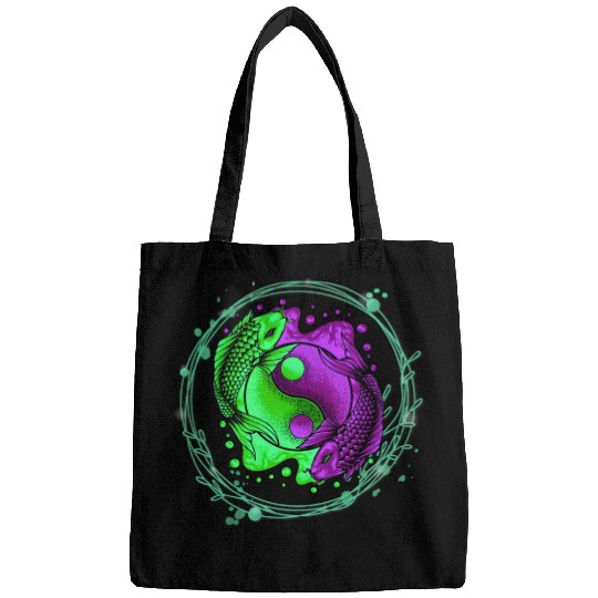 Yin Yang Yoga Japanese Koi Fish Bags
