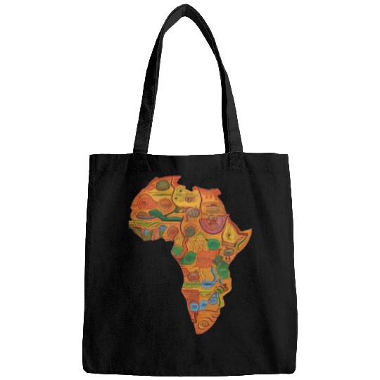 Colourful African Map For Afrocentric Lovers. Bags