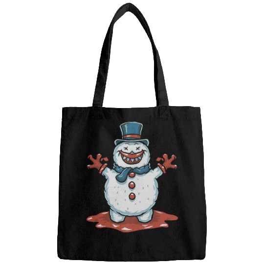 frosty snowman creepy Bags