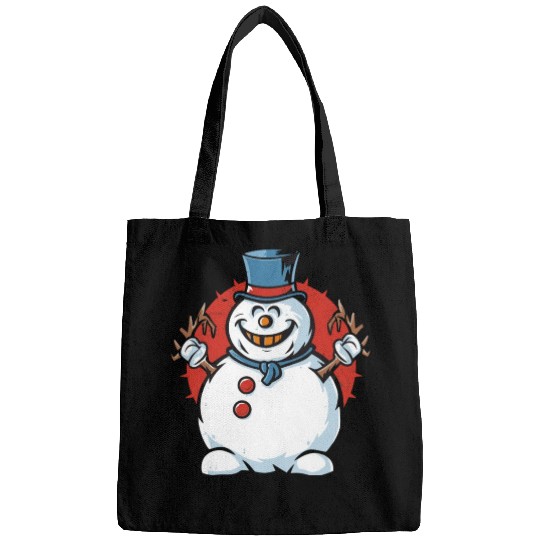 frosty snowman creepy Bags