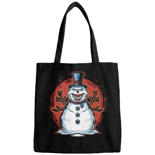 frosty snowman creepy Bags