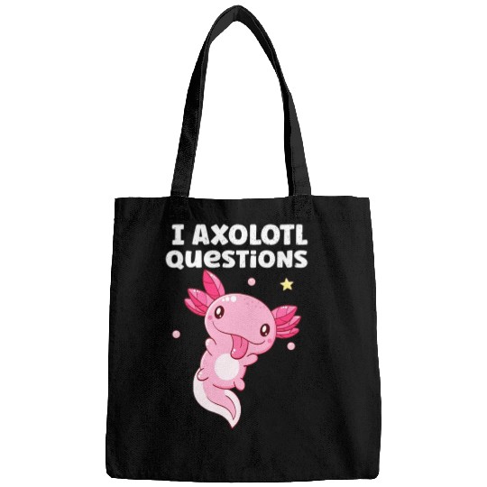 I Axolotl Questions Axolotl funny Axolotl Retro Bags