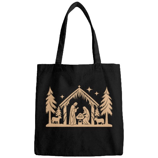 Nativity Scene with Mary Joseph Baby Jesus Bags
