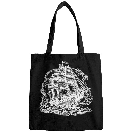 Old Cruise Ship Elegant Sailing Ship Bags