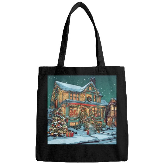 Christmas Decoration House Bags