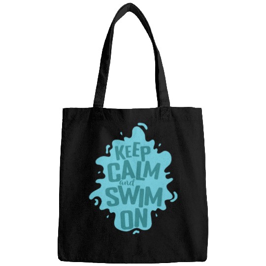 Keep Calm and Swim on Sport Training Bags
