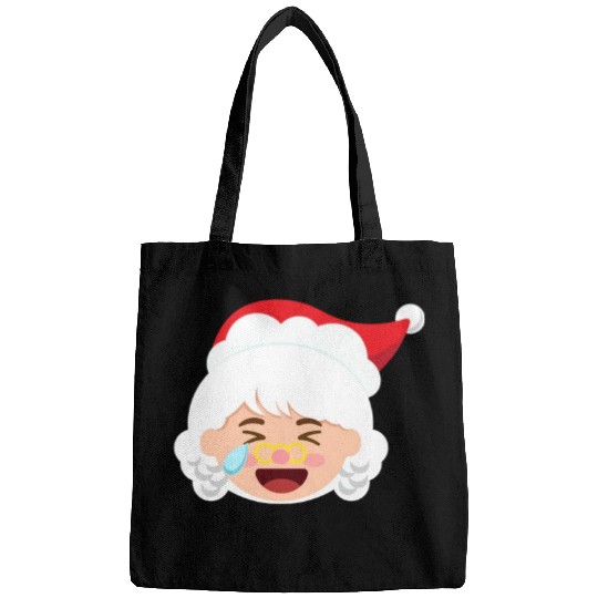 Mrs Claus Emoticons Cry Laughing Loud Christmasmrs Bags