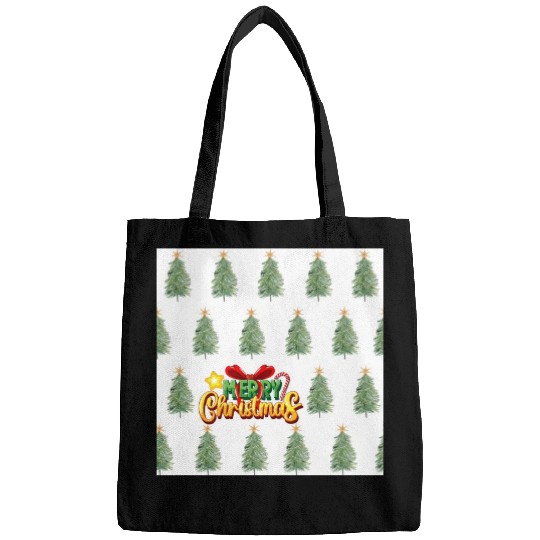 Green Christmas Tree Pattern Bags