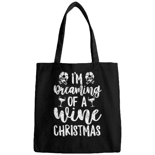 I'm Dreaming of a Wine Christmas Vintage Meme Bags