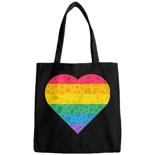 Rainbow Heart Bags
