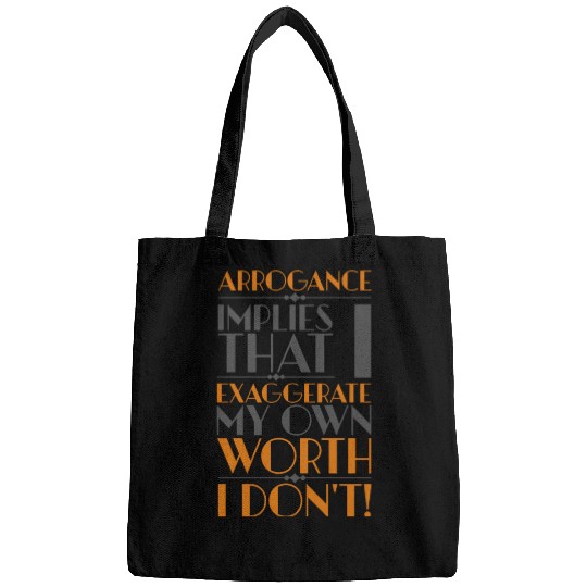 Da Vinci Quote | Motivational Quote | Arrogance Bags