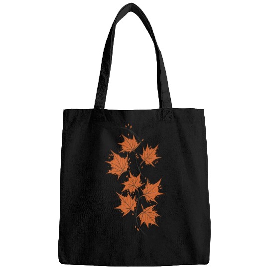Brown Maple Leaves Bags