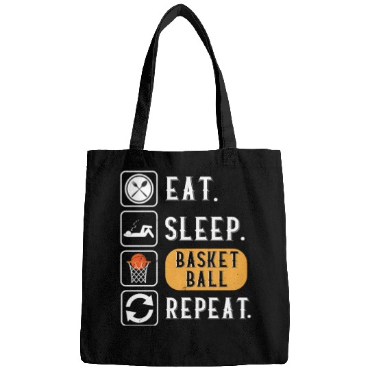 Eat Sleep Baetball Repeat Baetball Bags