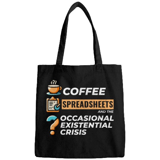 Accountant Bookkeeping Coffee Spreadsheets Funny Bags