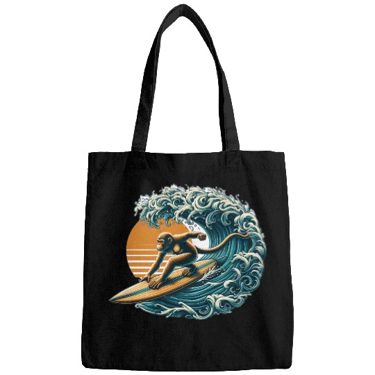 Surfing monkey Bags