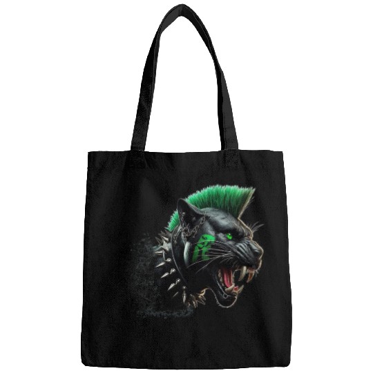 Panther Green Punk Bags