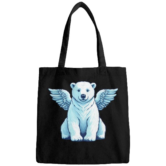 Bear Polar Bear Angel Wings Bags