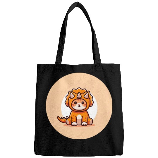 Cat in Stegosaurus Costume Bags