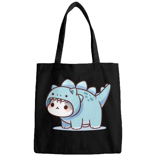 Cat in Stegosaurus Costume Bags